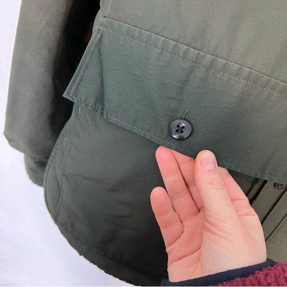 Jack Spade Green Utility Jacket Pockets Button Front Medium - Picture 7 of 12